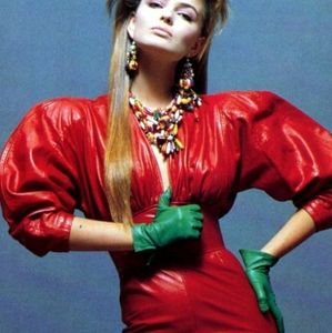 80's LEATHER DRESS